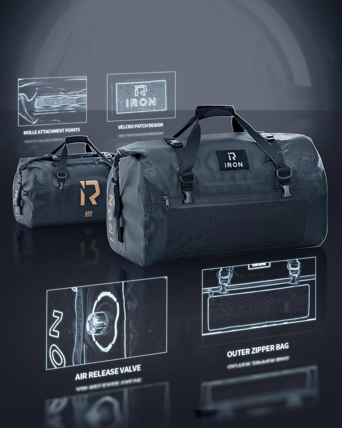 Motorcycle Dry Bag - 30L Water - Dry Bag Roll Top 评论和价格
