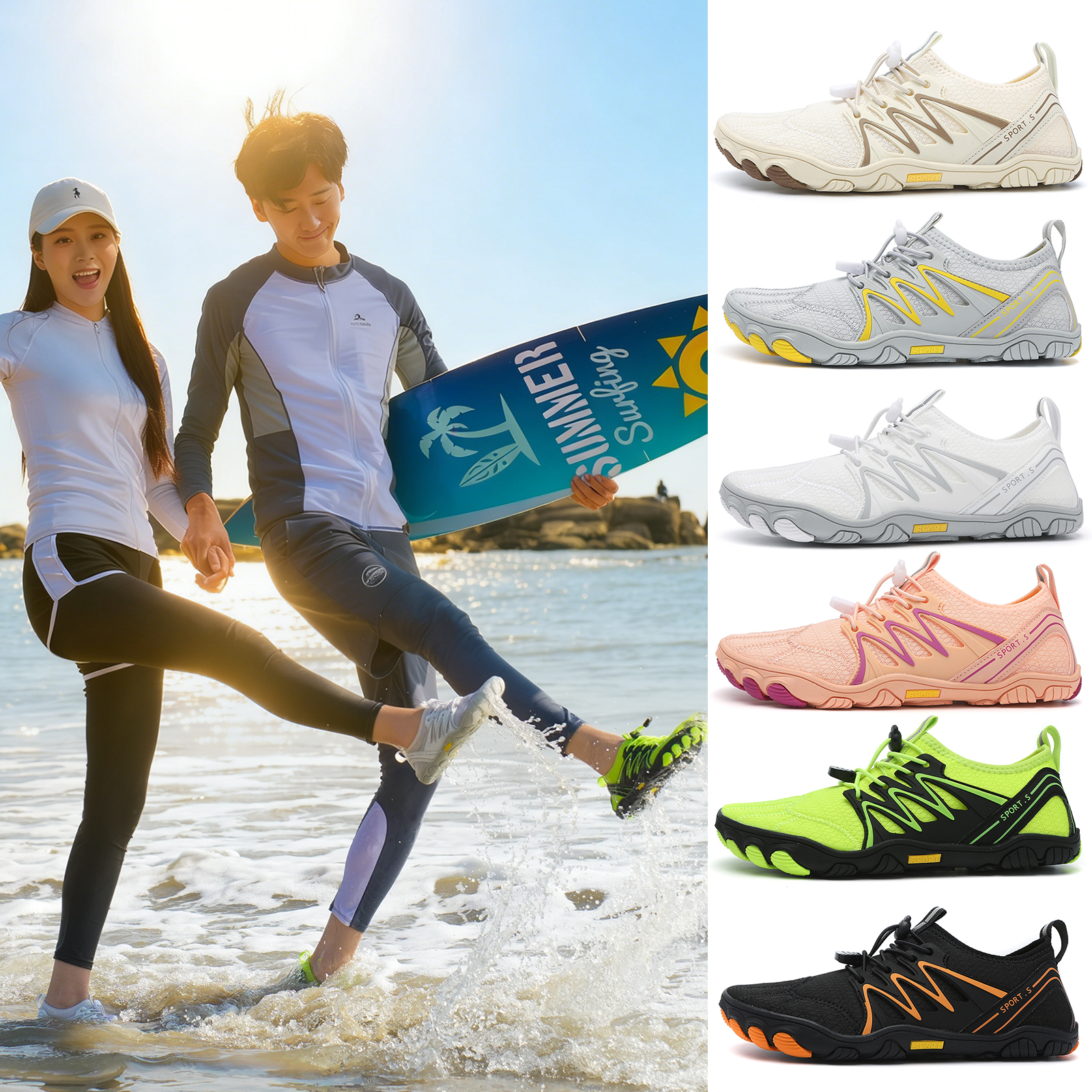 Unisex Water Shoes Men Women Q - Aquatic Sports Shoes 评论和价格